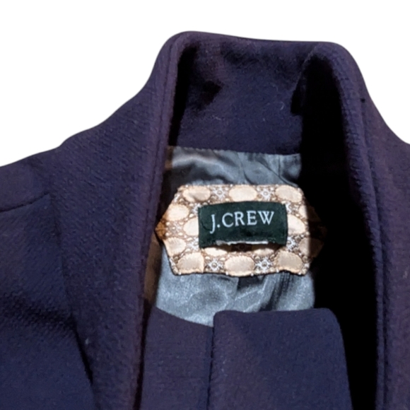 J. CREW Aubergine Peacoat size 2 Classic Timeless Preppy - Picture 4 of 8